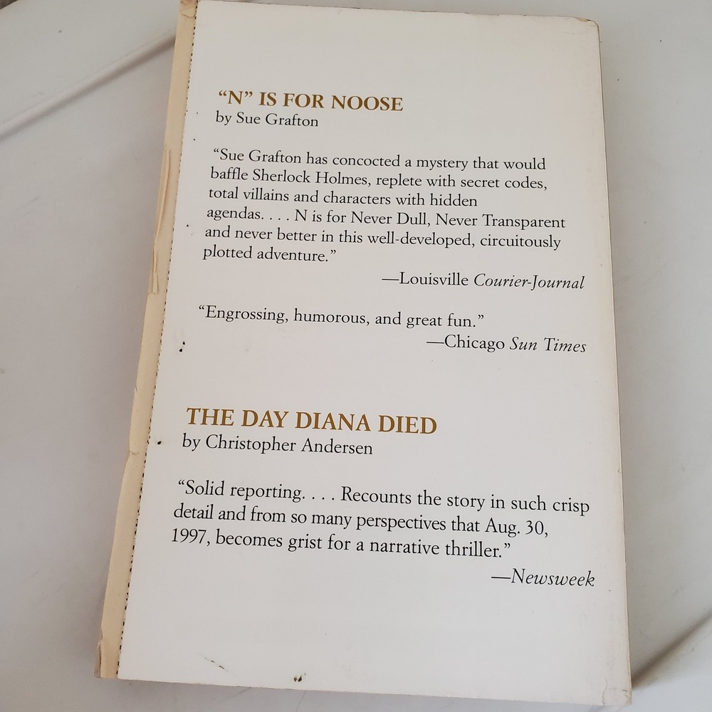 Reader's Digest Large Type N Is for Noose Sue Grafton The Day Diana Died 2000 - Picture 7 of 11